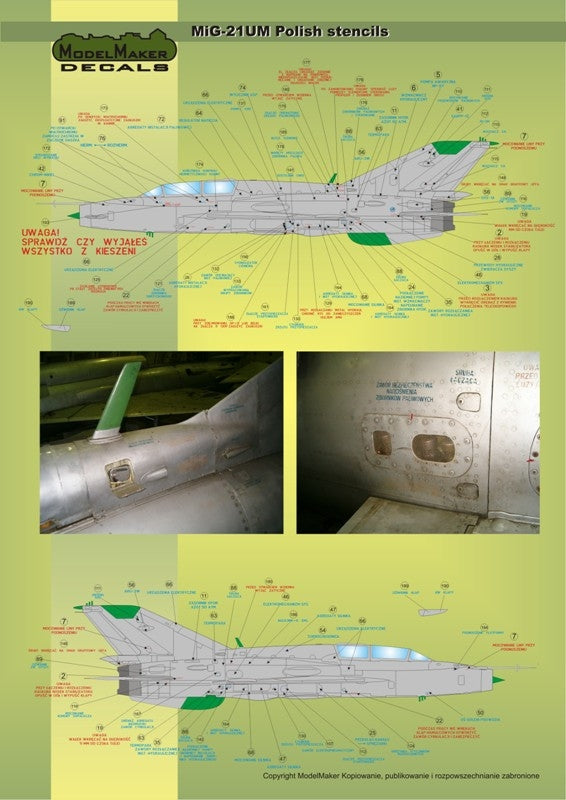 ModelMaker Decals D48020 MiG-21PFM/M/MF/bis/UM Pochoirs polonais 1/48 – immagine 4
