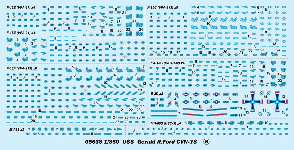 Trumpeter 05638 USS Gerald R.Ford CVN-78 1/350 – imagen 3