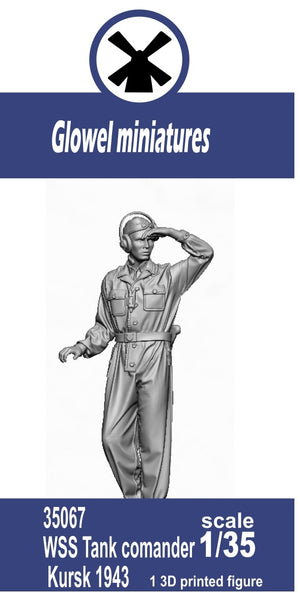 Glowel Miniatures 35067 Commandant de char WSS Koursk 1943 (1 figurine, impression 3D) 1/35