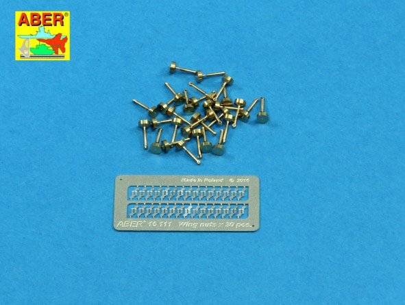 Écrous à oreilles Aber 16111, écrous PE avec boulon tourné x 30 pièces (1/16)
