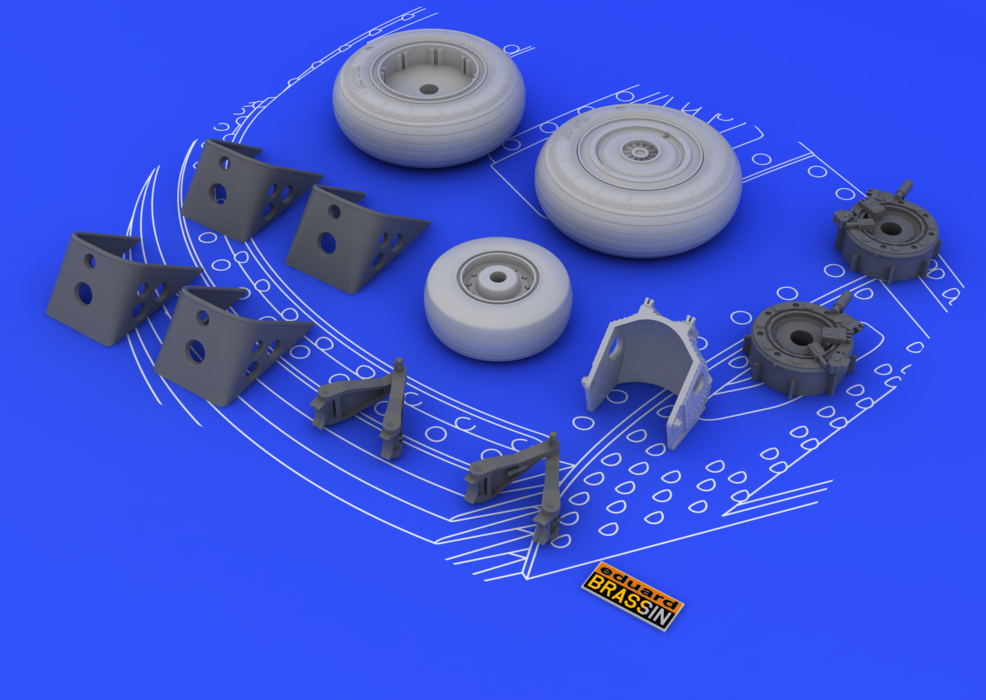 Roues Eduard 648053 Su-27 1/48 (Academy) – imagen 3