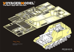 Maquette Voyager PE351013 Plaque de blindage/ailes pour Sd.Kfz.165 Hummel allemand de la Seconde Guerre mondiale, compatible avec la maquette TAMIYA 35367 au 1/35