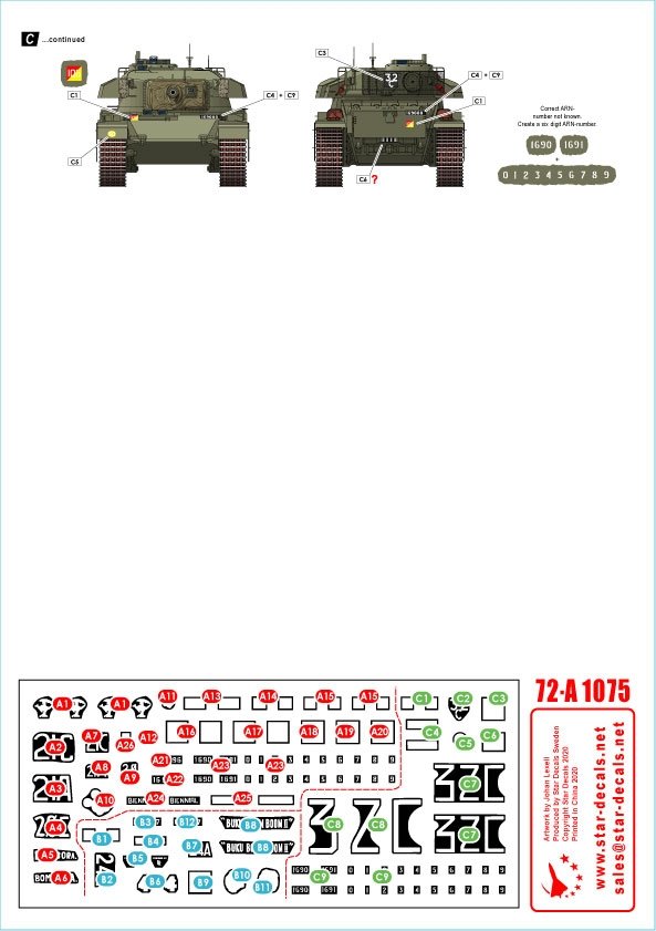 Star Decals 72-A1075 Australie au Vietnam n° 1. Centurion Mk 5 australien. Échelle 1/72 – immagine 2