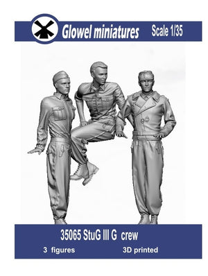 Glowel Miniatures 35065 Équipage du StuG IIIG (3 figurines, impression 3D) 1/35