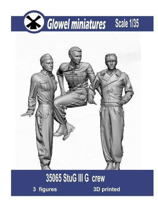 Glowel Miniatures 35065 Équipage du StuG IIIG (3 figurines, impression 3D) 1/35