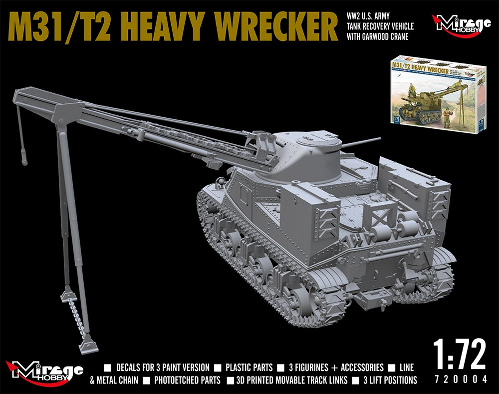 Mirage Hobby 720004 M31/T2 Dépanneuse lourde Seconde Guerre mondiale Armée américaine 1/72 – image 3