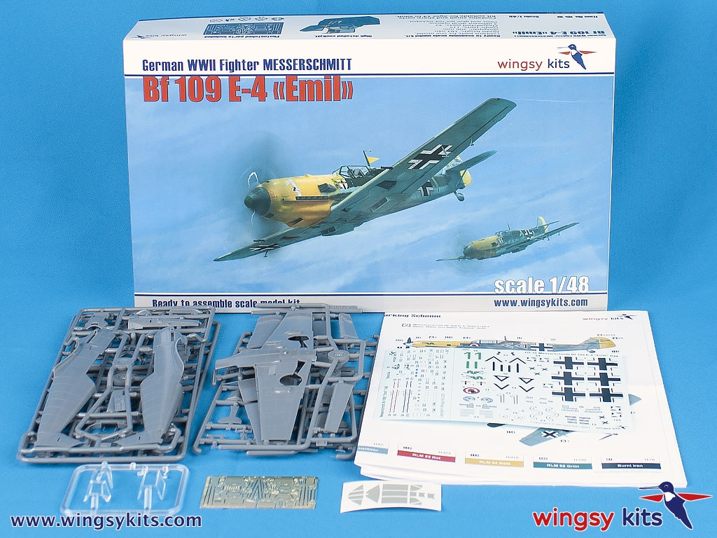 Maquette Wingsy D5-10 Chasseur allemand de la Seconde Guerre mondiale MESSERSCHMITT Bf 109 E-4 1/48 – immagine 2
