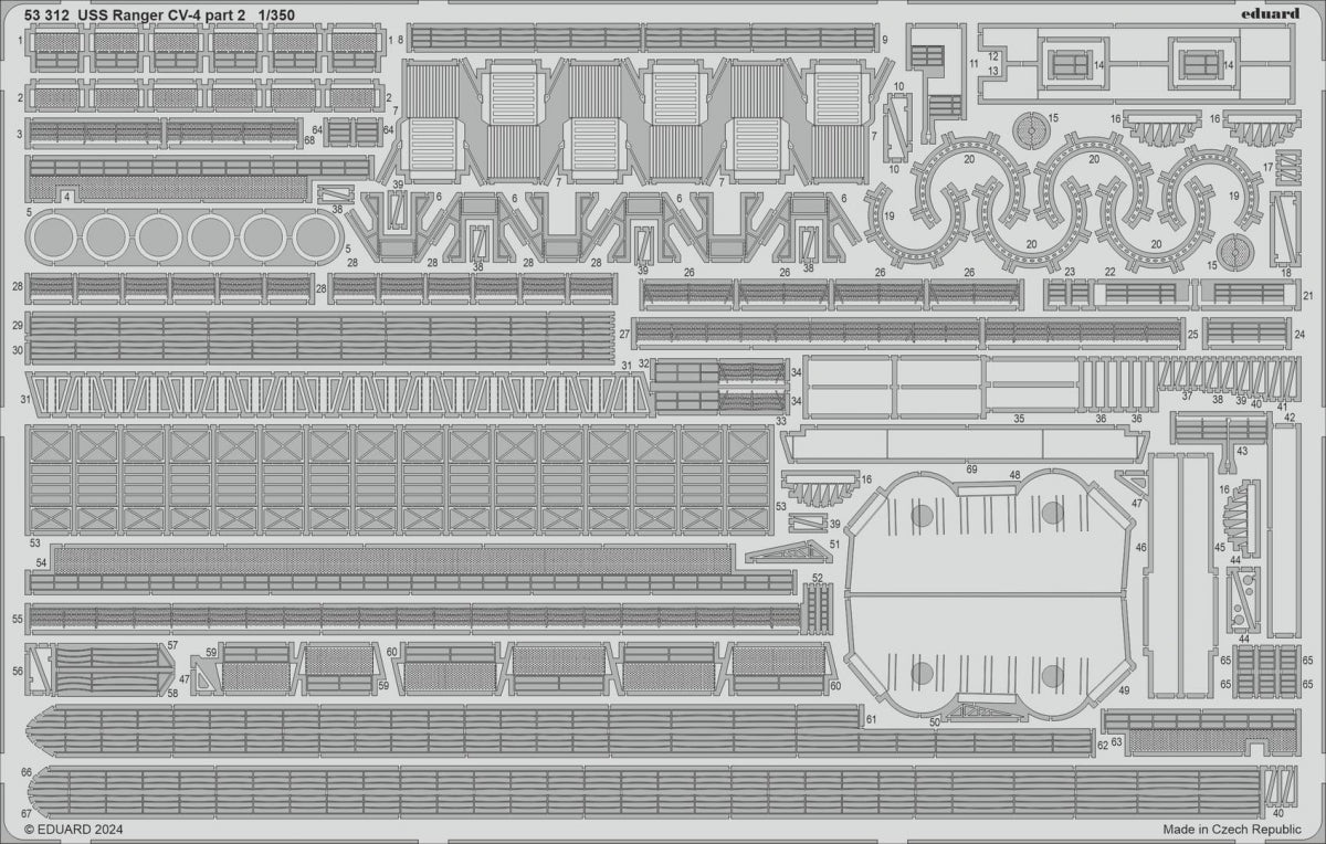 Eduard BIG5374 USS Ranger CV-4 TRUMPETER 1/350 – immagine 2