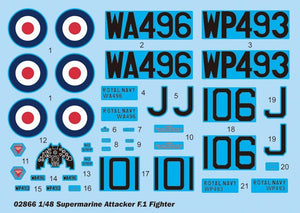 Trumpeter 02866 Supermarine Attacker F.1 Fighter 1/48 – zdjęcie 5