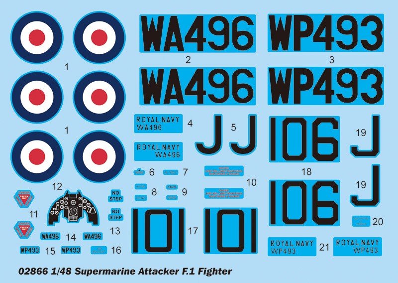 Trumpeter 02866 Supermarine Attacker F.1 Fighter 1/48 – zdjęcie 5