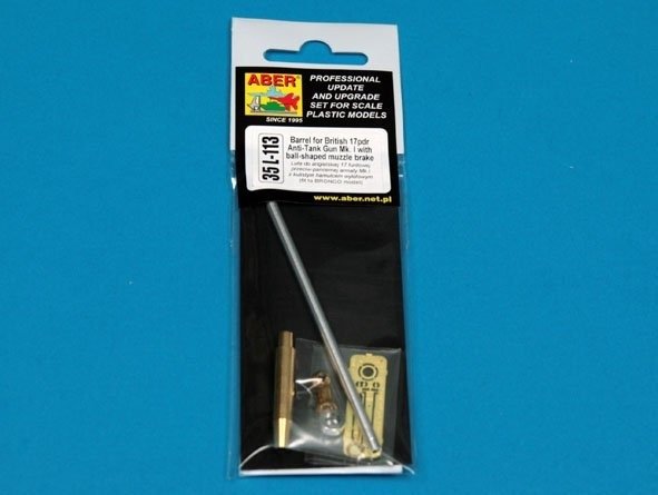 Aber 35L-313 Barrel for British 17pdr Anti-Tank Gun Mk.I with ball-shaped muzzle brake / Barrel for British 17pdr Anti-Tank Gun Mk.I with ball-shaped muzzle brake 1/35