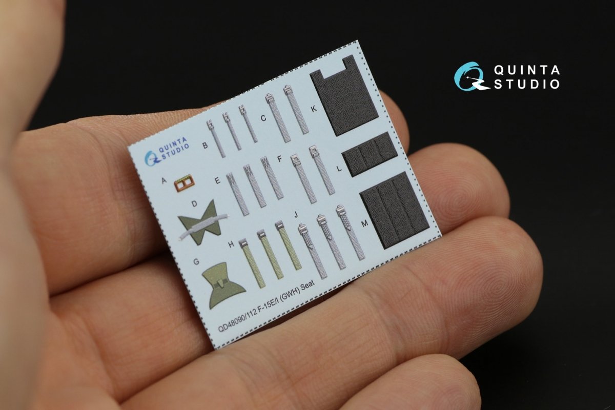 Quinta Studio QD48214 F-15C PAD - Intérieur imprimé en 3D et coloré, amélioré et décoré sur papier décalcomanie avec pièces en résine (GWH) 1/48 – image 11