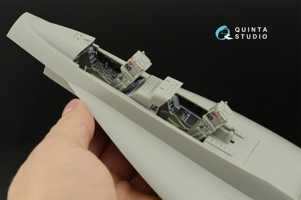 Intérieur imprimé en 3D et coloré sur papier décalcomanie pour F/A-18F (Trumpeter) de Quinta Studio QD32123, échelle 1/32 – Bild 13
