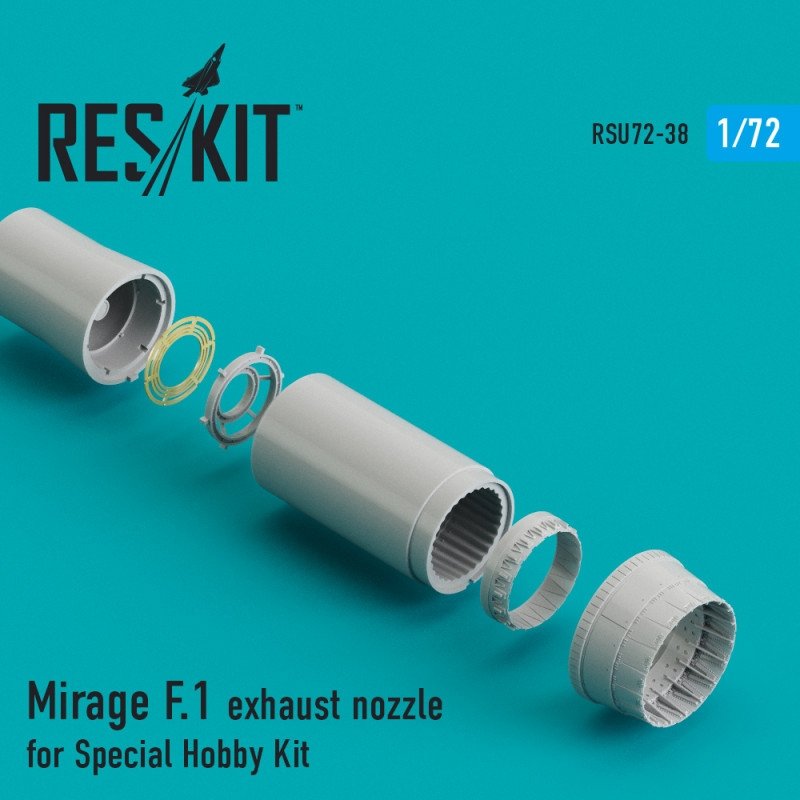 RESKIT RSU72-0038 Tuyère d&amp;#39;échappement Mirage F.1 pour maquette Special Hobby 1/72