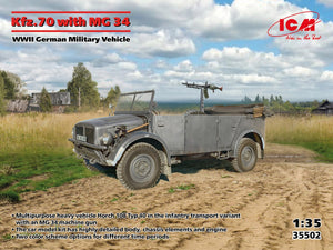 ICM 35502 Kfz.70 avec MG 34, véhicule militaire allemand de la Seconde Guerre mondiale, échelle 1/35