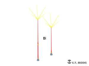Ensemble d&amp;#39;antennes en étoile allemandes de 1,8 m pour maquette ET Model P35-271 de la Seconde Guerre mondiale, échelle 1/35 – image 2