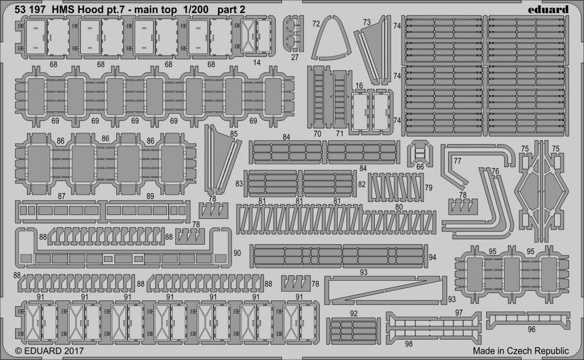 Eduard 53197 HMS Hood pt. 7 partie supérieure principale TRUMPETER 1/200 – immagine 2