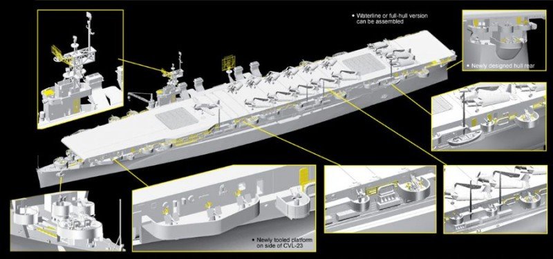 Dragon 1055 USS Princeton CVL-23 (1/350)  – immagine 3