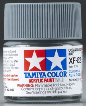 Peinture acrylique Tamiya XF82 Ocean Gray 2 RAF (81782) 10 ml – image 2