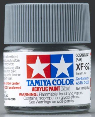 Peinture acrylique Tamiya XF82 Ocean Gray 2 RAF (81782) 10 ml – image 2