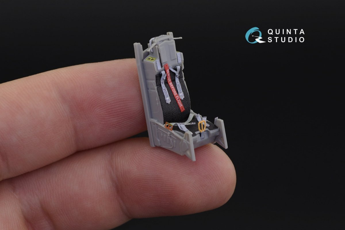 Intérieur imprimé en 3D et coloré sur papier décalcomanie Quinta Studio QD48194 F-16C (pour kit Kinetic) 1/48 – imagen 4