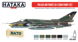 Kit de peinture Hataka HTK-AS47 pour Su-22m4 de l&amp;#39;armée de l&amp;#39;air polonaise (6 x 17 ml)