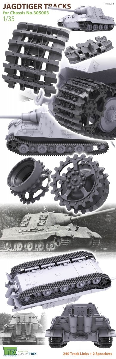 T-Rex Studio TR85058 Jagdtiger Tracks for Chassis No.305003 w/ Sprockets 1/35 – zdjęcie 2