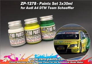 Kit de peinture Zero Paints ZP-1278 Audi A4 DTM Team Schaeffler (3 x 30 ml)