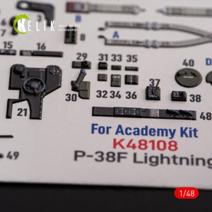 KELIK K48108 P-38F « Lightning » - décalcomanies 3D intérieures pour maquette Academy au 1/48 – Bild 5