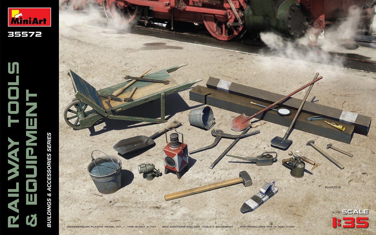 MiniArt 35572 OUTILS ET ÉQUIPEMENTS FERROVIAIRES (1/35)