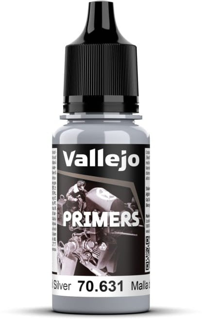 Apprêt de surface argenté en cotte de mailles Vallejo 70631, 18 ml