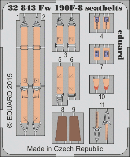 Ceintures de sécurité Eduard 32843 Fw 190F-8 au 1/32 Revell