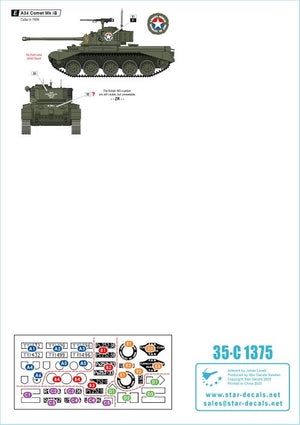 Star Decals 35-C1375 A34 Comet Opérateurs d&amp;#39;après-guerre 1/35 – image 2
