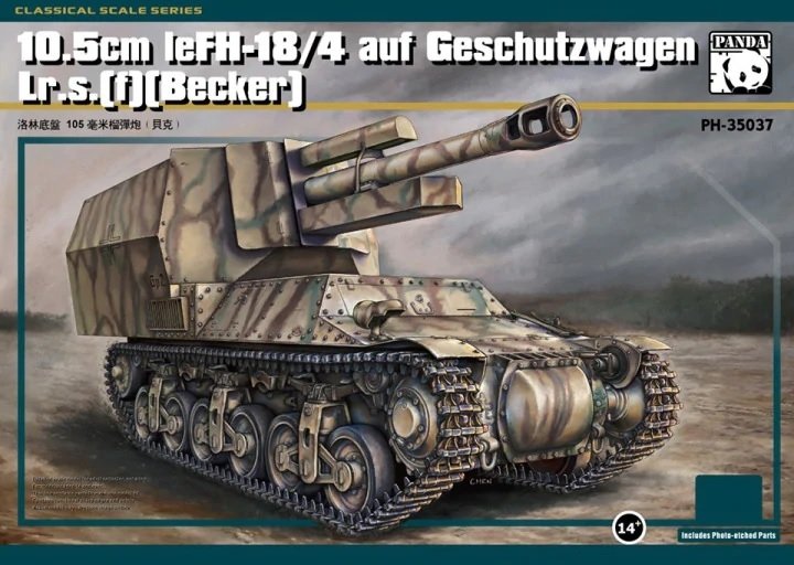 Panda Hobby 35037 10,5 cm LeFH - 18/4 auf Geschutzwagen Lr.S.(f)(Becker) (camion métallique, chenilles métalliques) 1/35