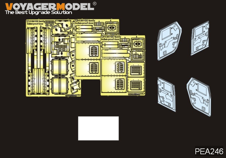Porte blindée Voyager Model PEA246 pour Humvee moderne (pour Tamiya/Bronco) 1/35