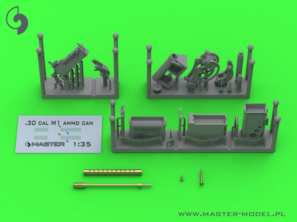 Maquette Master GM-35-087 Browning M1919 A4 calibre .30 (7,62 mm) - avec affût M20 (utilisé par exemple sur le M3 Stuart) ou avec berceau D7431 (par exemple sur le M3 Scout Car) 1/35