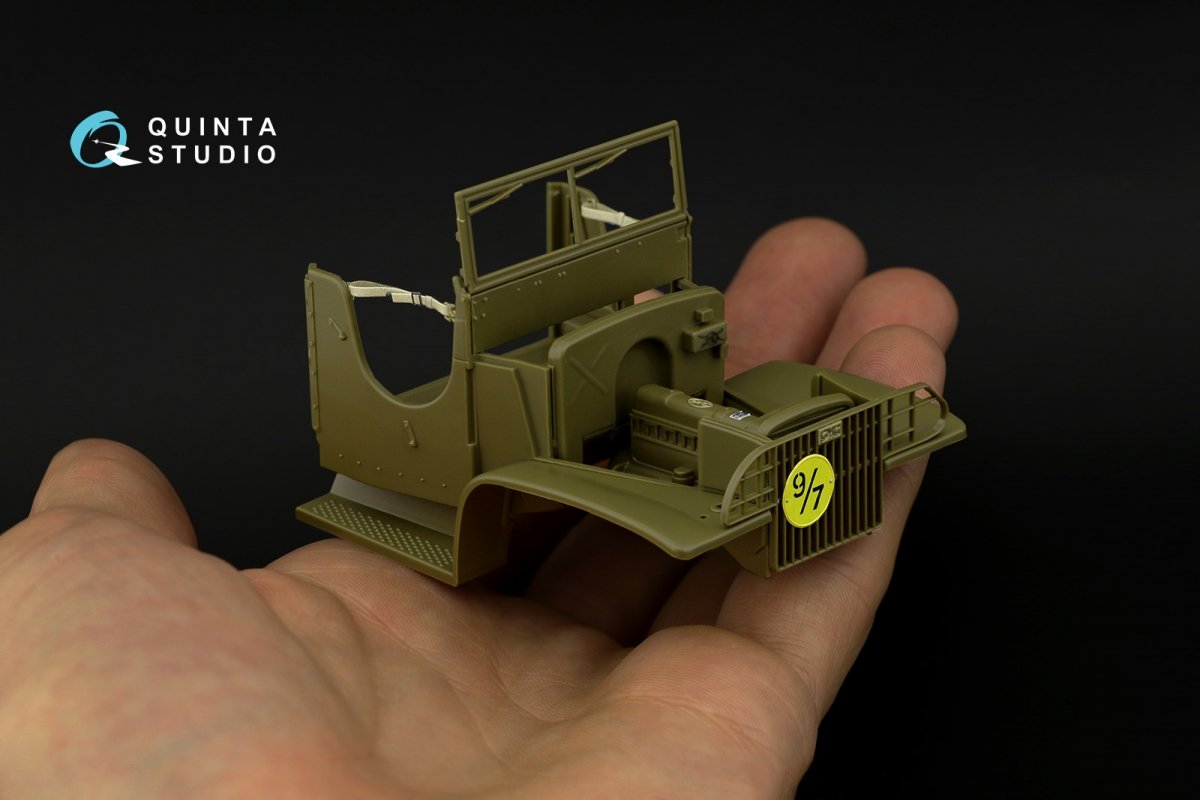Intérieur imprimé en 3D et coloré sur papier décalcomanie (Tamiya) Quinta Studio QD35052 GMC CCKW 353 (cabine ouverte) 1/35 – immagine 3