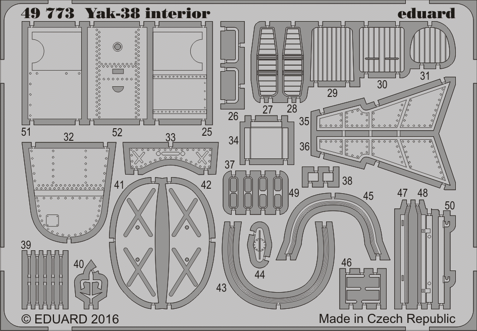 Eduard 49773 Yak-38 intérieur 1/48 Hobby Boss – Bild 2
