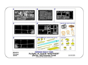 Aber 35K11 Pz.Kpfw. VI, Ausf.B (Sd.Kfz. 182) King Tiger (Tourelle Porsche) (1/35) – immagine 10