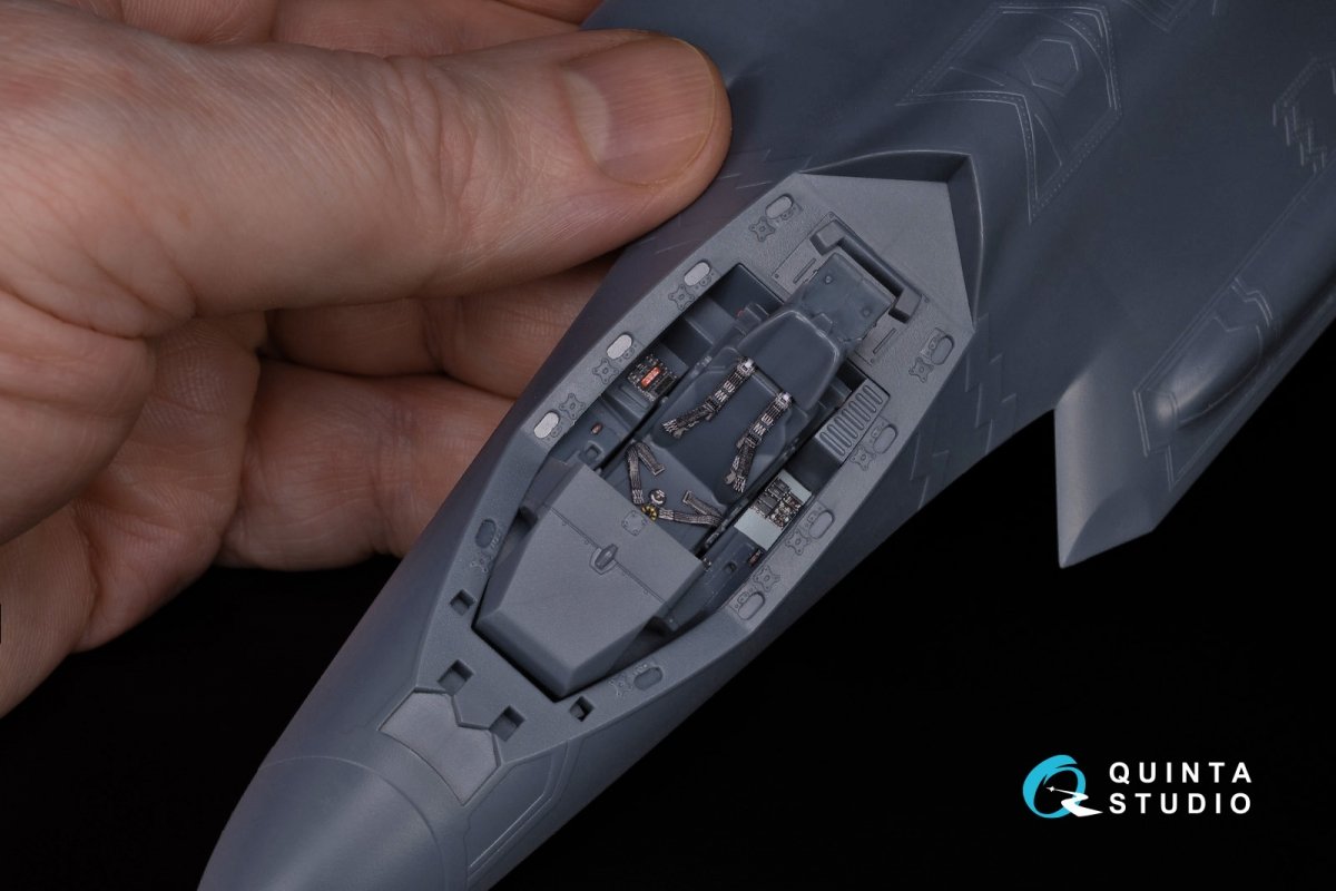 Intérieur imprimé en 3D et coloré du F-35A de Quinta Studio QD48060 (Meng) à l&amp;#39;échelle 1/48 – Bild 6