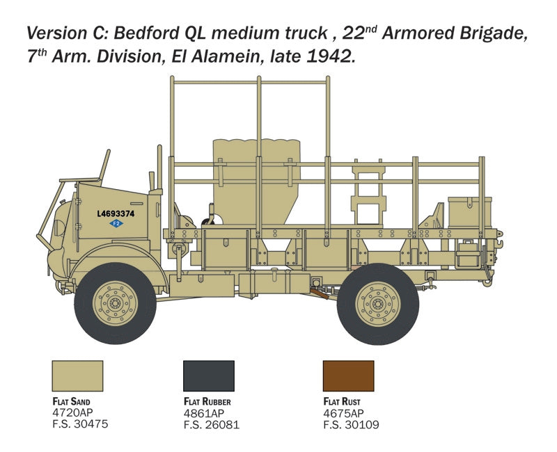 Italeri 0241 Camion Bedford QL moyen 1/35 – Bild 6