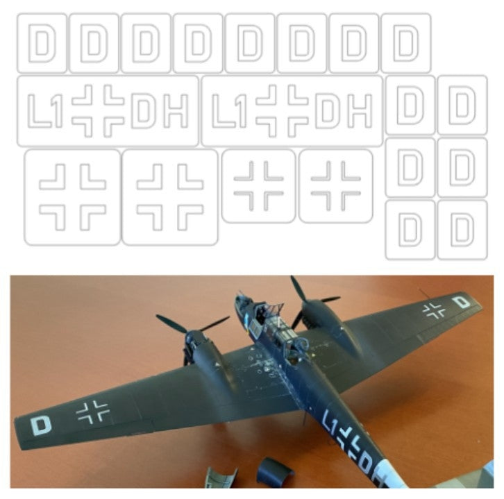 Omask 34010 Bf 110 C (pour Eduard 8201, marquage E) 1/48
