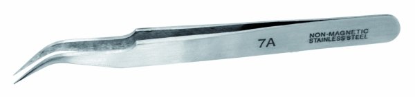 Pince à épiler courbe en acier inoxydable Vallejo T12004 n° 7 