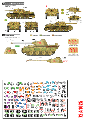 Star Decals 72-A1025 Chars allemands en Italie n° 5. Cassino 1944. Échelle 1/72 – image 2
