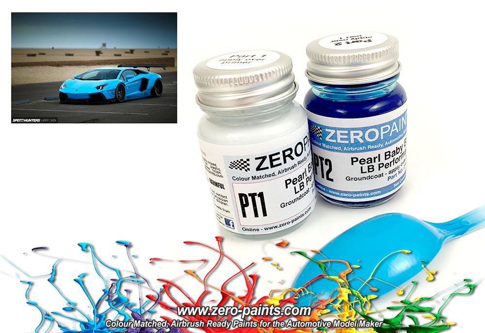 Peinture Zero Paints ZP-1341 LB Performance Pearl Baby Blue, coffret de 2 x 30 ml