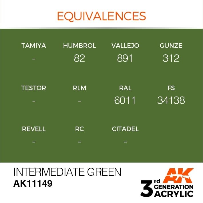 AK Interactive AK11149 VERT INTERMÉDIAIRE – STANDARD 17 ml – imagen 3