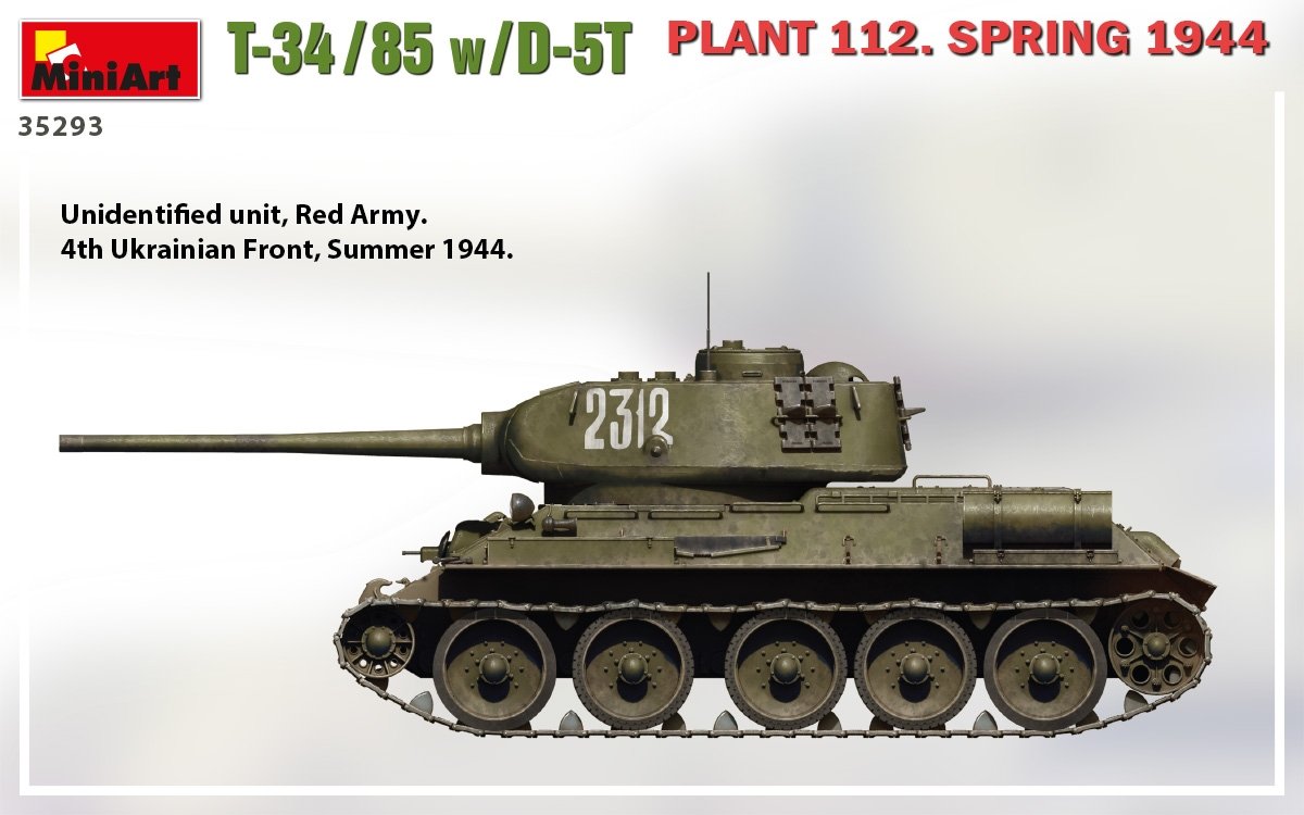MiniArt 35293 T-34/85 avec D-5T, usine 112, printemps 1944, échelle 1/35 – Bild 5