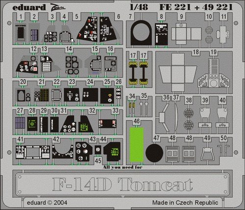 Maquette Eduard FE221 F-14D au 1/48 Hasegawa