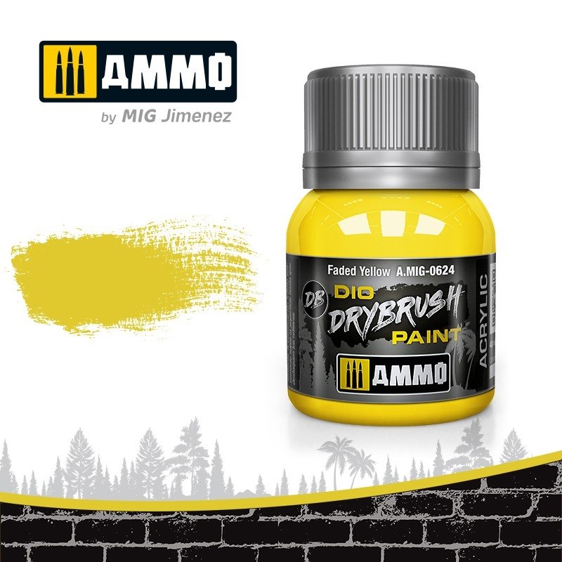 Ammo of Mig 0624 DRYBRUSH Jaune délavé 40ml