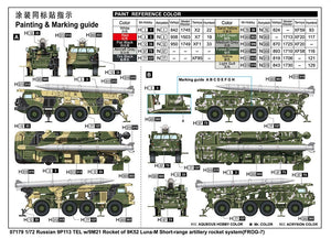 Trumpeter 07179 Lance-roquettes russe 9P113 avec roquette 9M21 et roquette tactique 9K52 Luna-M Frog-7, échelle 1/72  – image 5